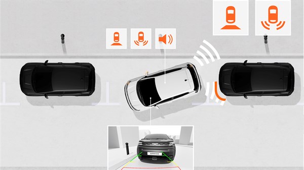nouvelle Dacia Spring - radars et caméra de recul