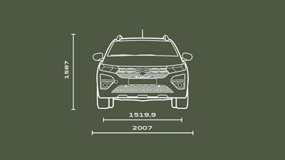 Sandero Stepway dimensions face avant